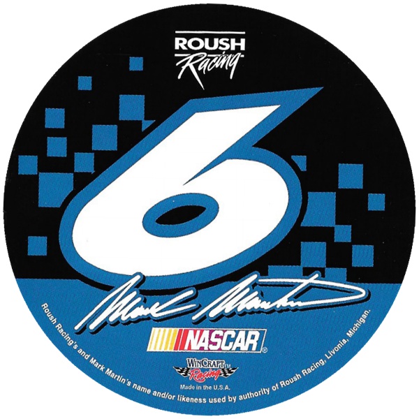 Mark Martin 3" Round Decal - Click Image to Close