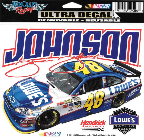 Jimmie Johnson 6" Lowe's Ultra Decal