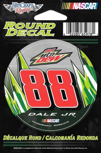 Dale Earnhardt Jr 3" Round Decal
