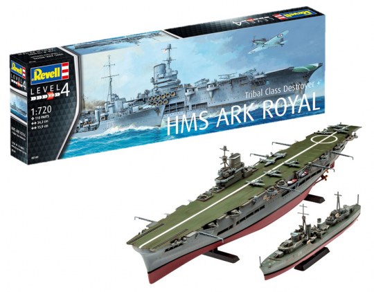 HMS Ark Royal & Tribal Class Destroyer - 1/720 Scale Model Kit