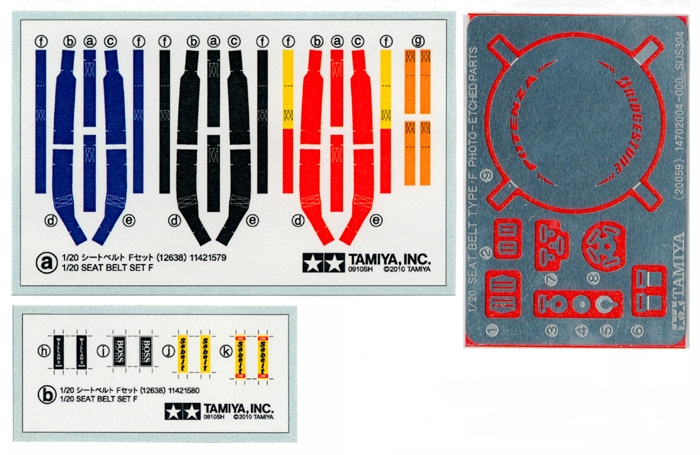 1/20 Scale Seat Belt Set F