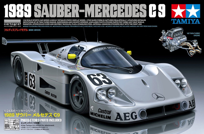 1989 Sauber-Mercedes C9 - Jochen Mass 1/24th Scale Model Kit