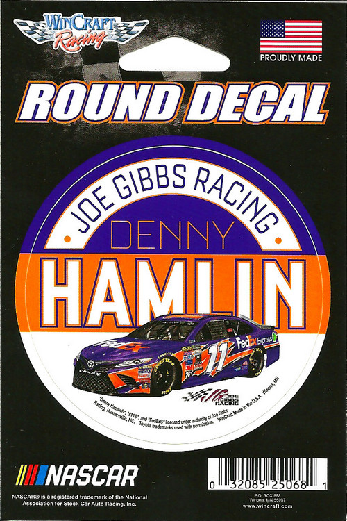 Denny Hamlin 3" Round Decal