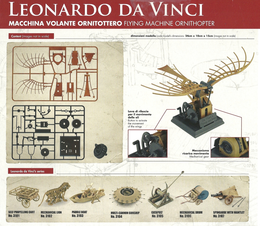 Leonardo Da Vinci Ornithopter Model Kit