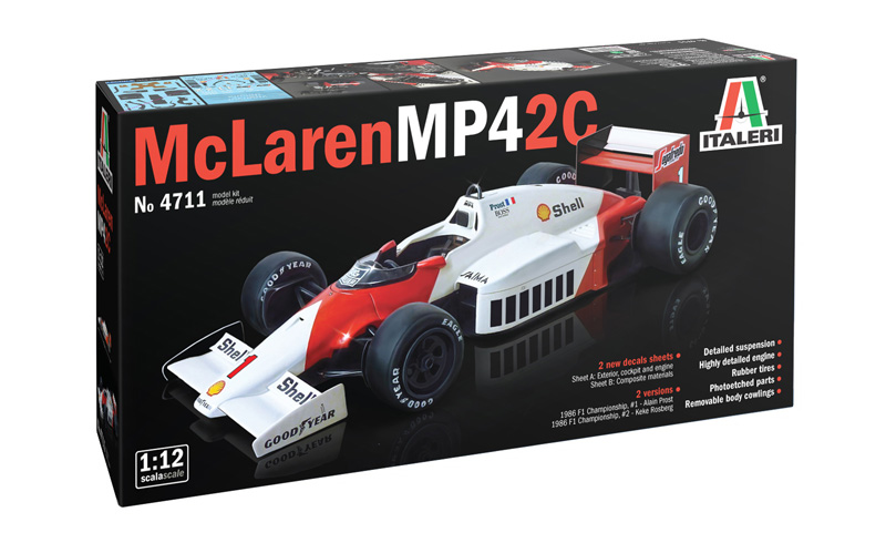 1986 McLaren MP4/2C - 1/12 Scale Model Kit