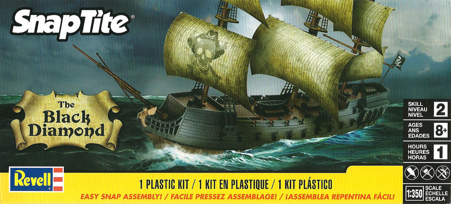 The Black Diamond Pirate Ship - 1/350 Scale SnapTite Model Kit
