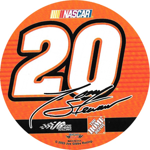 Tony Stewart 3" Round Decal - Click Image to Close