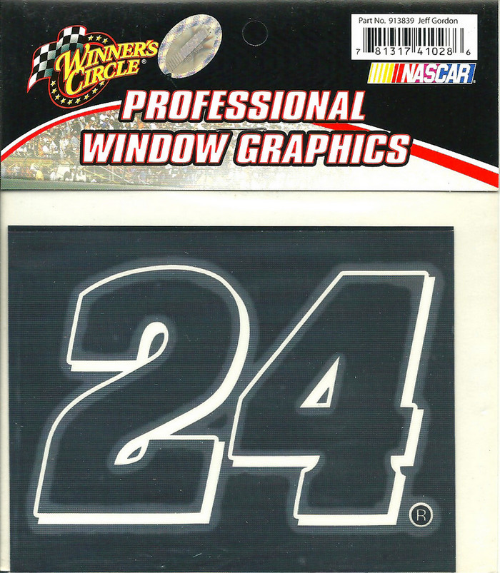 Jeff Gordon 4 1/2" Square Window Decal