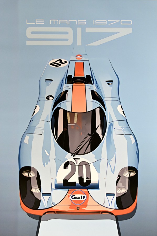 1970 Le Mans Gulf Porsche Canvas Poster - Click Image to Close