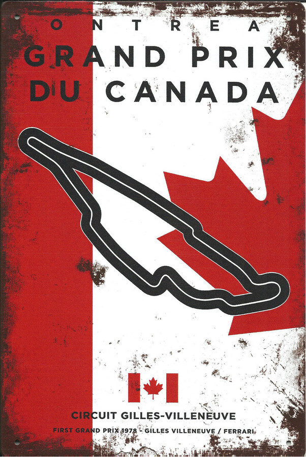 Canadian Grand Prix (Montreal) Tin Sign 30cm x 40cm - Click Image to Close