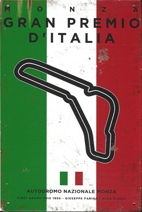 Italian Grand Prix (Monza) Tin Sign 30cm x 40cm - Click Image to Close