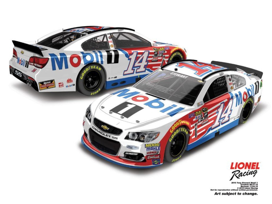 Tony Stewart Action Collectibles 1/24th Mobil 1 Diecast - Click Image to Close