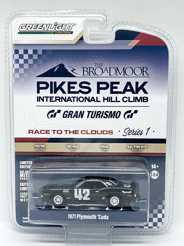 1971 Plymouth 'Cuda Greenlight Collectibles 1/64th Pikes Peak