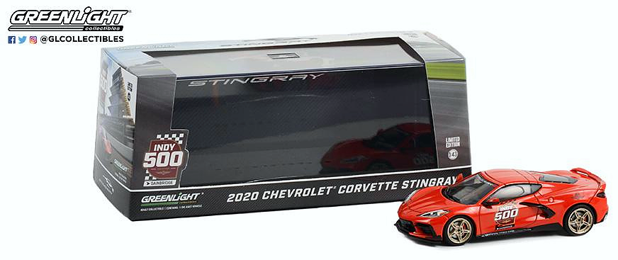 2020 Chev Corvette Indy 500 Pace Car 1/43rd Diecast - Click Image to Close