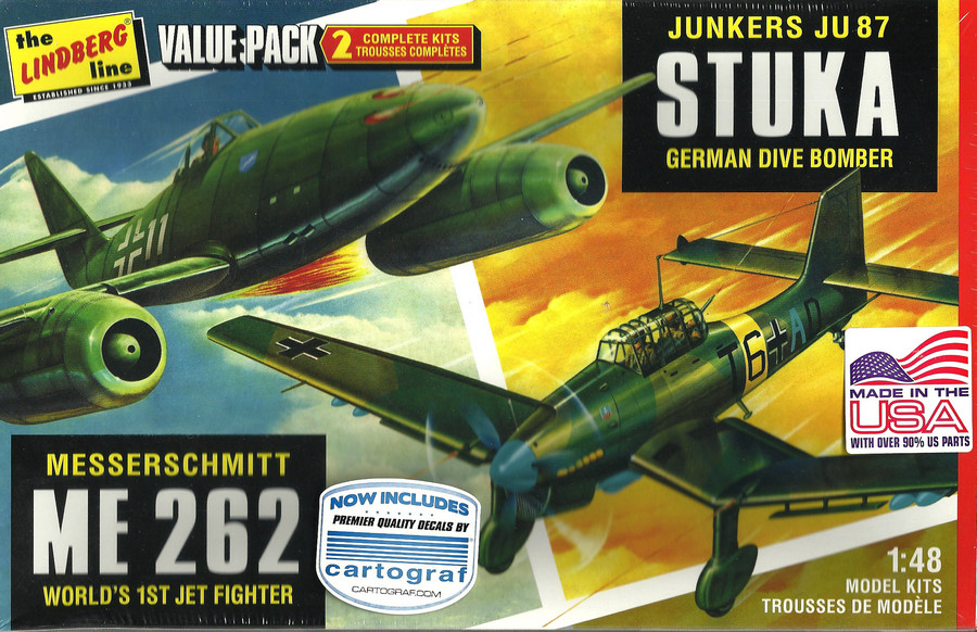 ME262 & Junker JU87 Stuka - 1/48 Scale Model Kit
