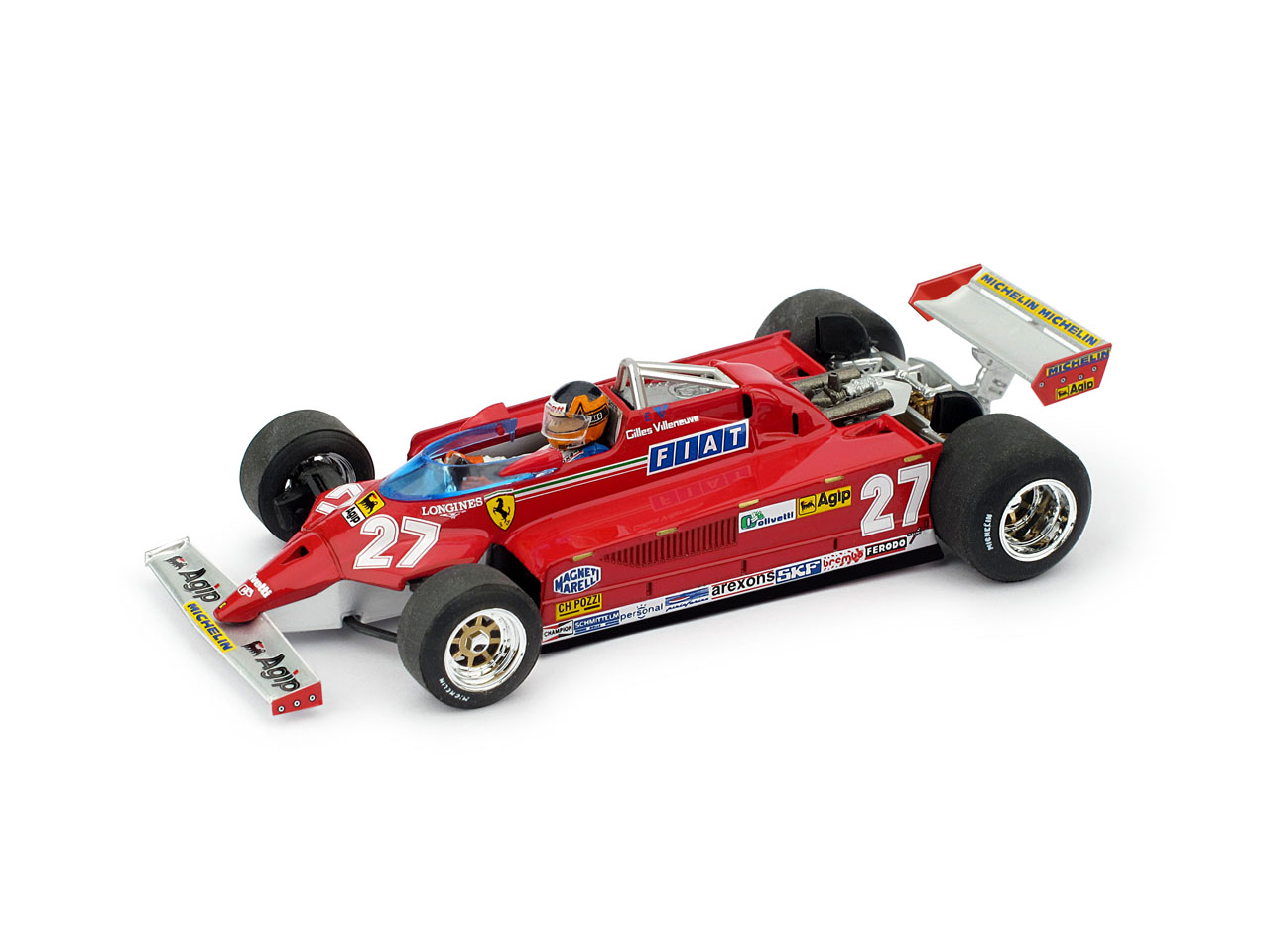 Gilles Villeneuve Ferrari 126CK 1/43rd Diecast - 1981 Monaco GP
