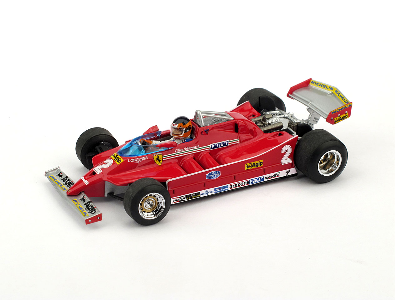 Gilles Villeneuve Ferrari 126CK 1/43rd Diecast - Imola - Click Image to Close