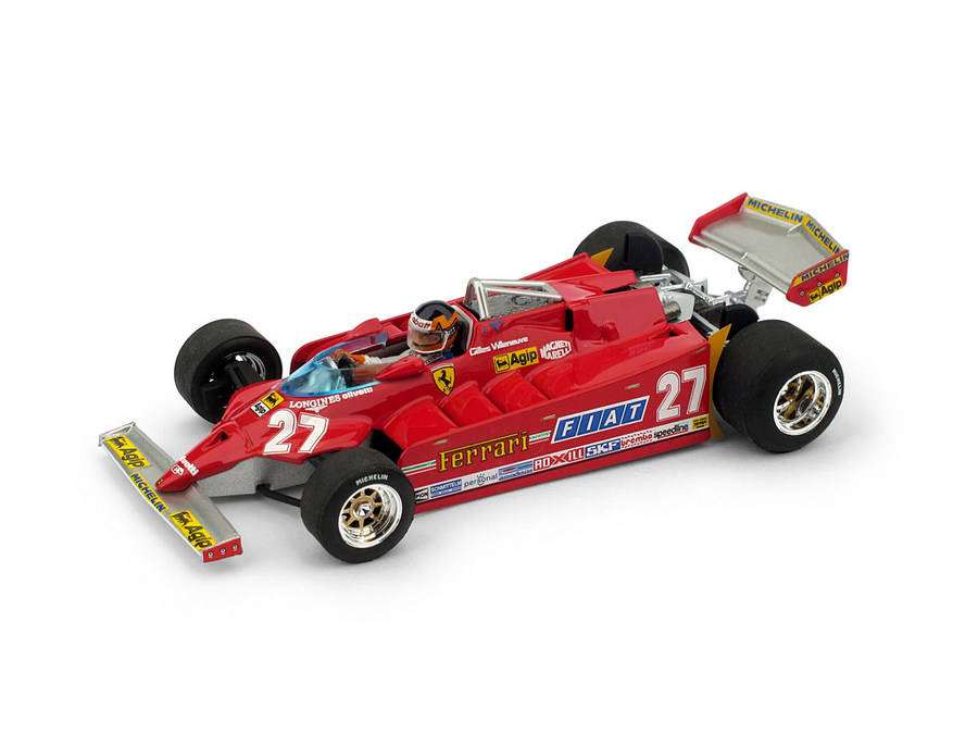 Gilles Villeneuve Ferrari 126CK 1/43rd Diecast - 1981 US GP West