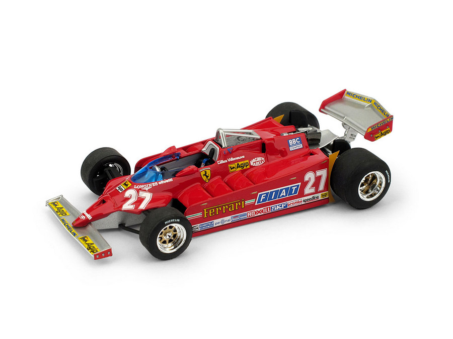 Gilles Villeneuve Ferrari 126CK 1/43rd Diecast - 1981 US GP West