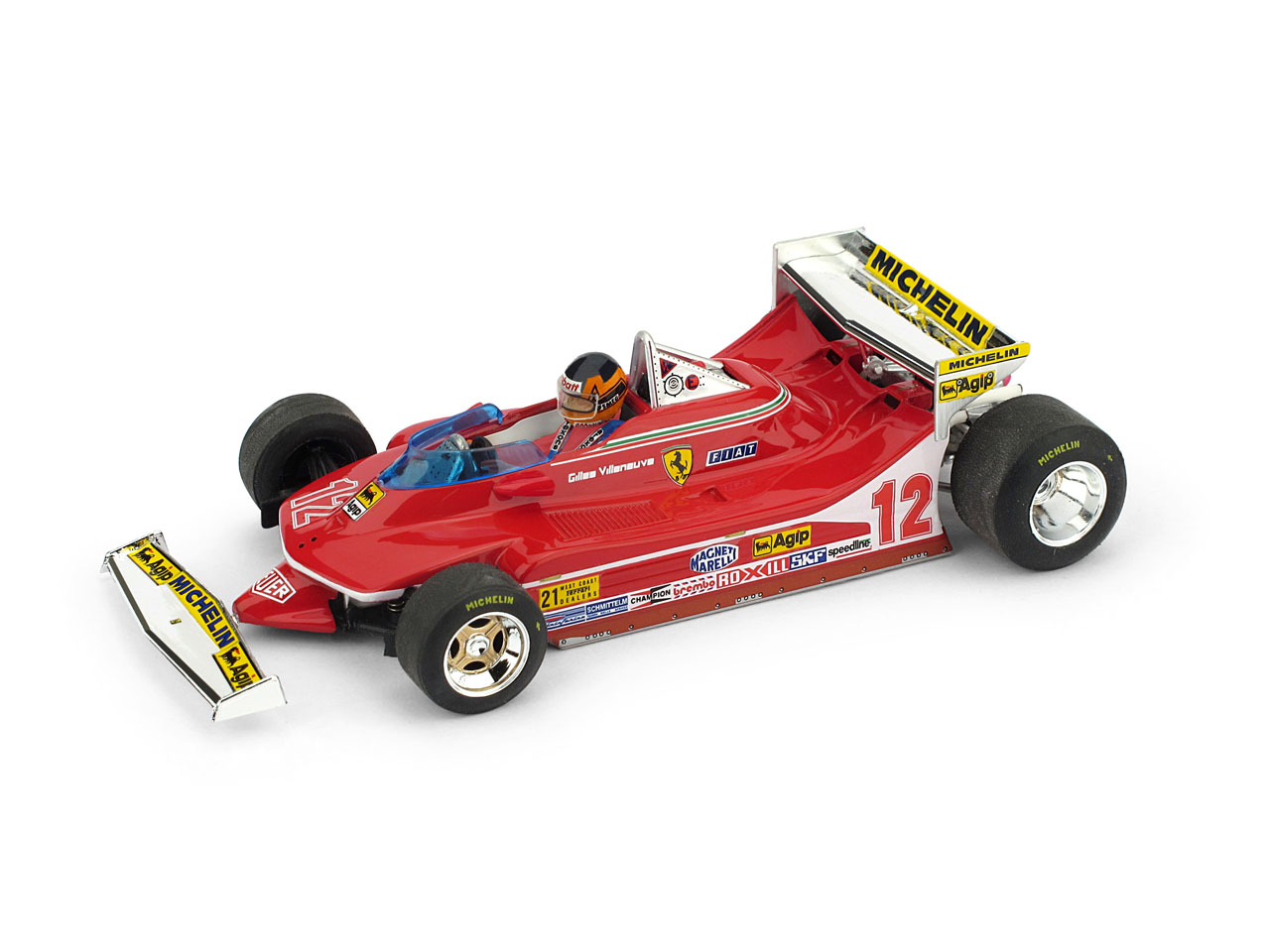 Gilles Villeneuve Ferrari 312T4 1/43rd Diecast - 1979 Monaco GP