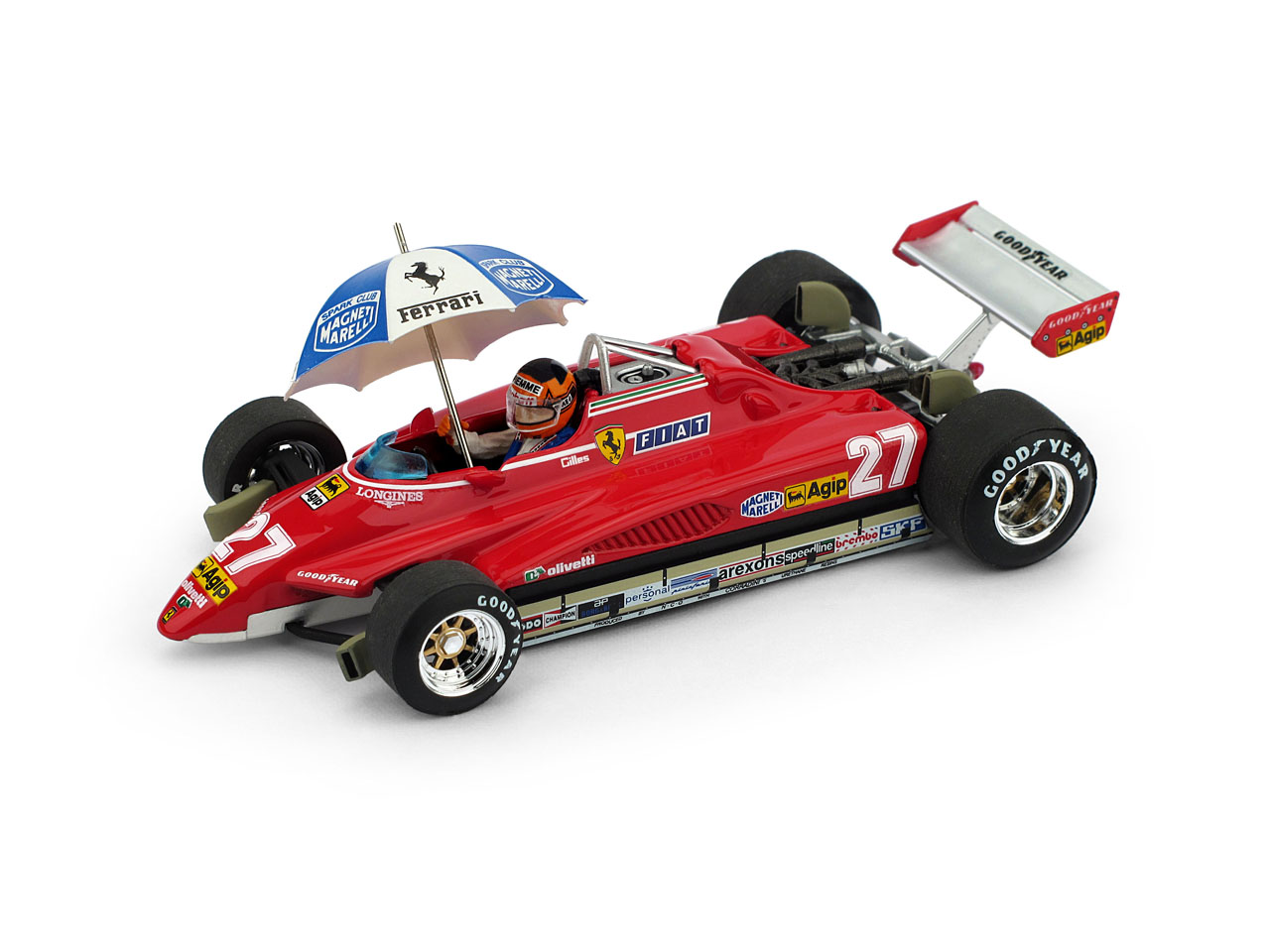 Gilles Villeneuve Ferrari 126C2 1/43rd Diecast - 1982 Brazil GP - Click Image to Close