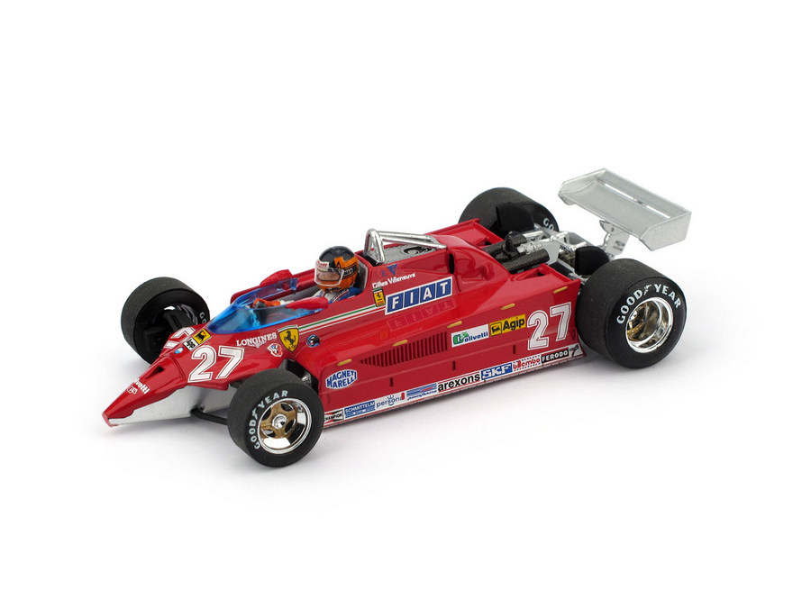 Gilles Villeneuve Ferrari 126CK 1/43rd Diecast - 1981 F104 Race