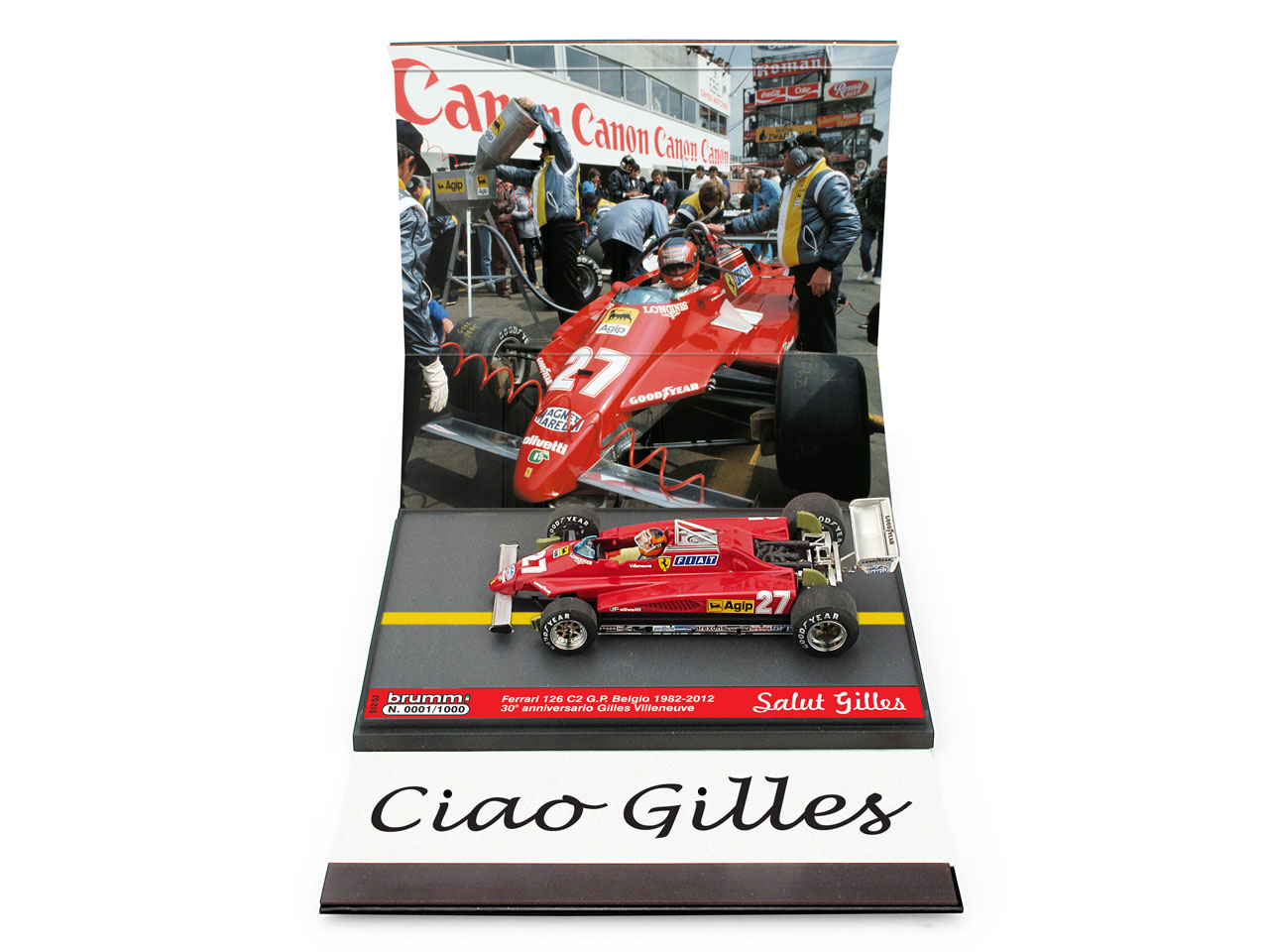 Gilles Villeneuve Ferrari 126C2 1/43rd Diecast - Ciao Gilles - Click Image to Close