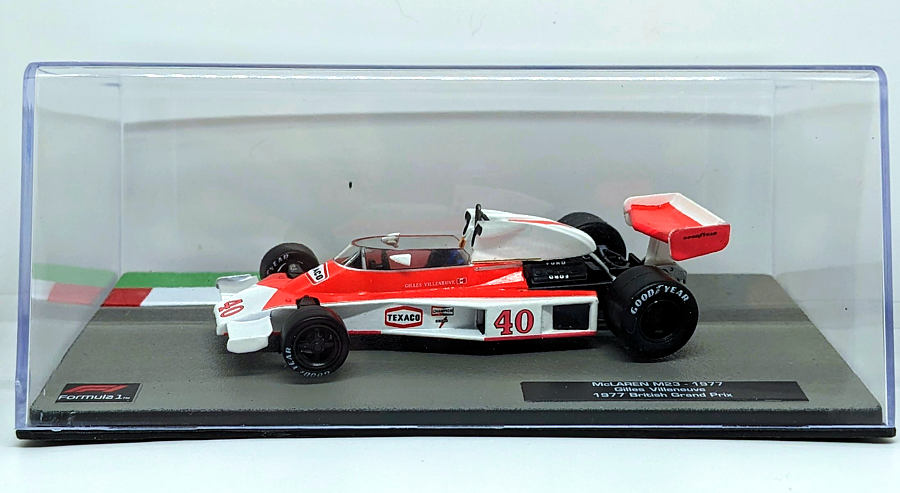 Gilles Villeneuve McLaren M23 1/43rd Diecast - 1977 British GP - Click Image to Close