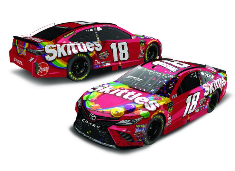 Kyle Busch Action Collectibles 1/24th Skittles Diecast - Click Image to Close